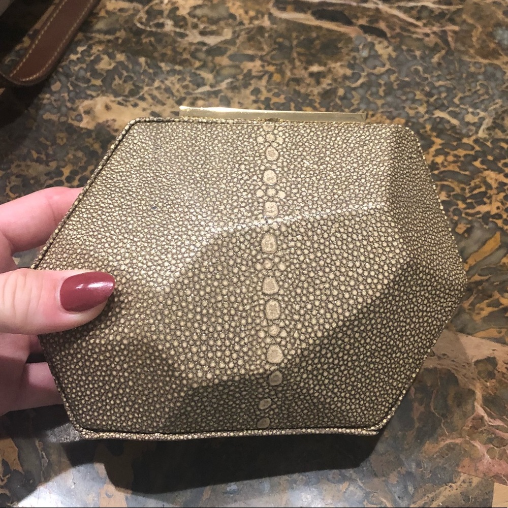 Herve Leger Gold clutch